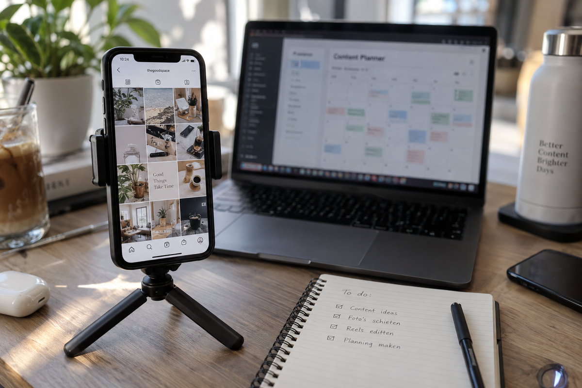 Social media pakket, contentplanning en branded grid
