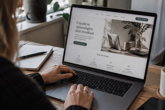 Webdesign one-page website in ontwikkeling