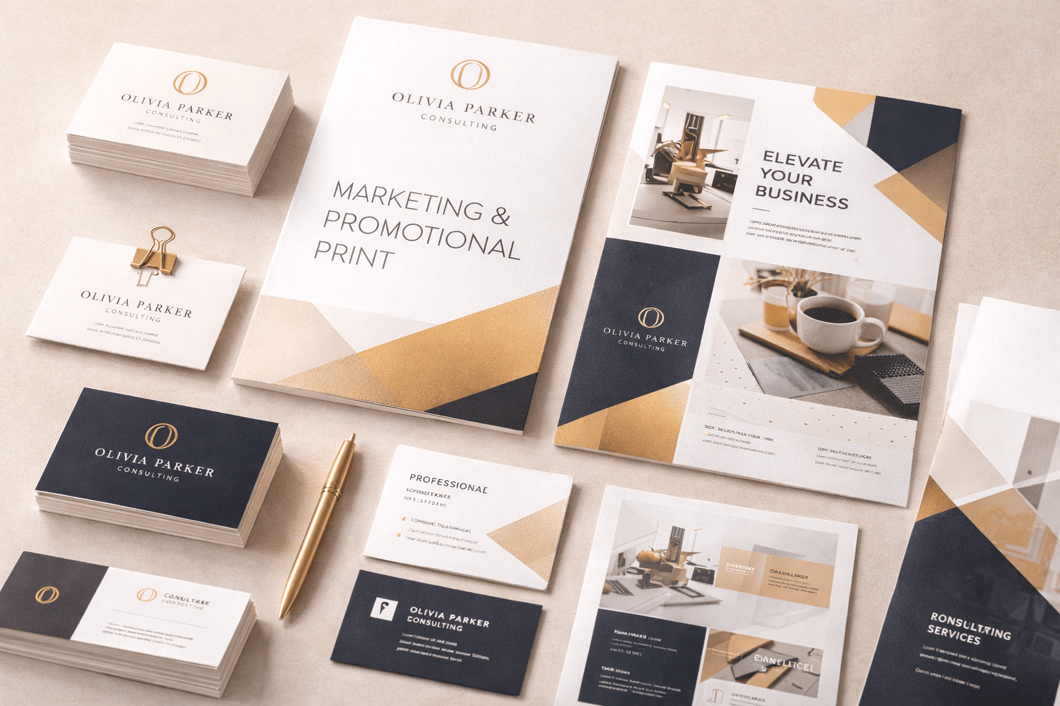 Luxe branding drukwerk set