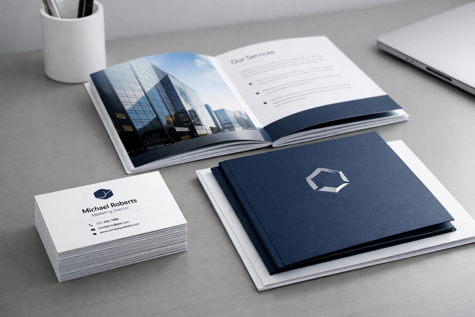 Bedrijfsbrochure open